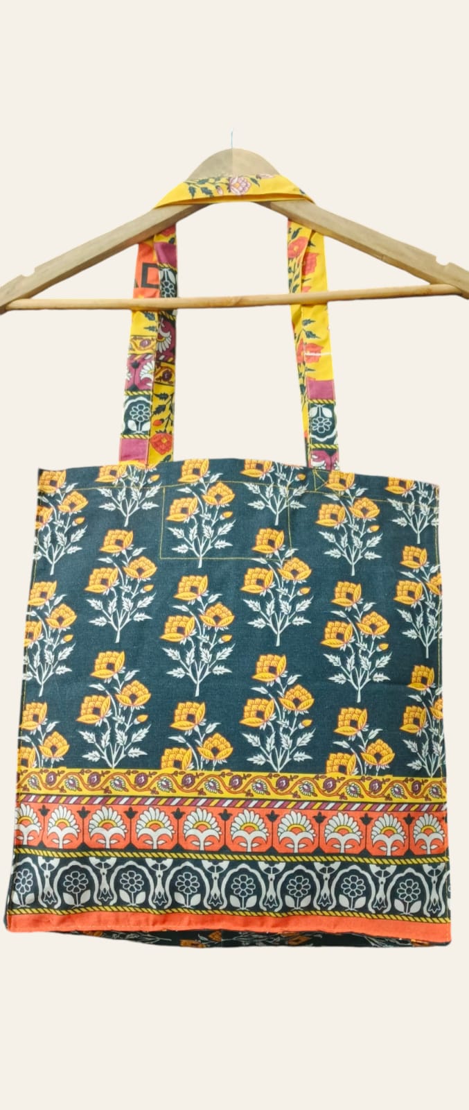 Khaadi Printed Tote Bag | Yellow