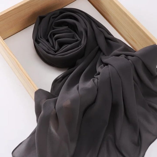 Georgette Solid | Black